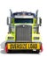 Wide OVERSIZE LOAD sign semi tractor truck isolated