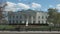 A wide pan of the north lawn of the white house in the us capital of washington