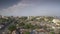 Wide panning aerial view of Conakry City, Guinea