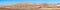 Wide panorama of beautiful mountain range with amazing shapes