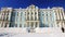 Wide Panorama of Catherine Palace in Pushkin city