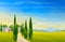 Wide panorama rural countryside italy