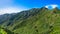 Wide panoramic view of the Macizo de Teno mountains in Tenerife, Canary Islands