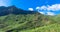 Wide panoramic view of the Macizo de Teno mountains in Tenerife, Canary Islands