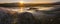 Wide panoramic view of Mud volcanoes