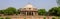 Wide Panoramic view on Tomb of Isa Khan near Mausoleum of Humayun Complex. UNESCO World Heritage in Delhi, India. Asia