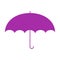 Wide purple umbrella semi flat color vector object