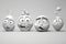 a wide range various of emotions emoji smiley figures