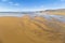 Wide Raudisandur beach landscape with sand, Iceland