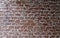 Wide red brick wall texture grunge background, may use to interior design.