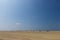 Wide sandy beach of danish North sea coast