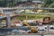 Wide Shot Bridge Overpass Construction In Metro Atlanta Area