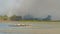 Wide shot of a bush fire and bird life at bird billabong