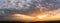 Wide sky panorama with scattered cumulus clouds