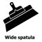 Wide spatula icon, simple black style