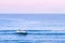 Wide summer tropical seascape pink tone Sunset or sunrise sky in Samui with Jet Ski