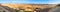 Wide sunset panorama of Ramon Crater Makhtesh