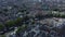 Wide View Circling over Amsterdam Residential Aerial with Houses and Canal