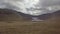 Wide view on Glen Etive and the River Etive in the Highlands of Scotland from the air