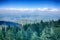 A wide view of the Great Smoky Mountains from the top of Clingma