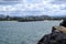 Wide view of Jetty at Jetty beach in Coffs Harbour Australia