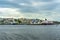 Wide view of Kristiansund in Norway from the ocean