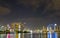 Wide view landmark of Singapore on twilight