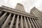 Wide view looking up at the United States Court House, lower Manhattan