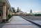 Wide view of the main Buddha sculpture of the Fo Guang Shan Buddha memorial center Kaohsiung