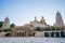 Wide view of the main Buddha sculpture of the Fo Guang Shan Buddha memorial center Kaohsiung