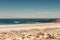 Wide view over Volunteer Beach, Falklands, UK