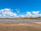 Wide view of Pebble Ridge and beach, Northam Burrows, North Devon.