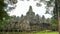 Wide view of the towers and ruins of bayon temple