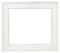 Wide white wood picture frame with cut out canvas