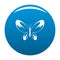 Wide wing butterfly icon blue