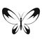 Wide wing butterfly icon, simple style.