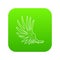 Wide wing icon green vector