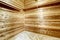 Wide wooden dressing room, interior of a countryside house