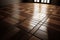 wide wooden floor with brown streaks of hardwood floor tiles