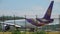 Widebody of Thai Airways on runway