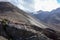 Widely view of Diskit Monastery gompa with mountain and sky.