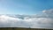 Widescreen looking over clouds from Helvellyn area