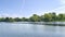 Widescreen looking over lake in Stanley Park, near Blackpool