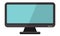 Widescreen monitor. Vector flat illustration. Vector clipart isolated on white background.