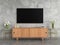 Widescreen TV and sideboard in living room, 3D rendering