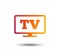 Widescreen TV sign icon. Television set symbol.