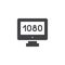 Widescreen tv vector icon