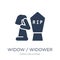 widow / widower icon. Trendy flat vector widow / widower icon on