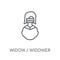 widow / widower linear icon. Modern outline widow / widower logo