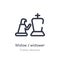 widow / widower outline icon. isolated line vector illustration from family relations collection. editable thin stroke widow /